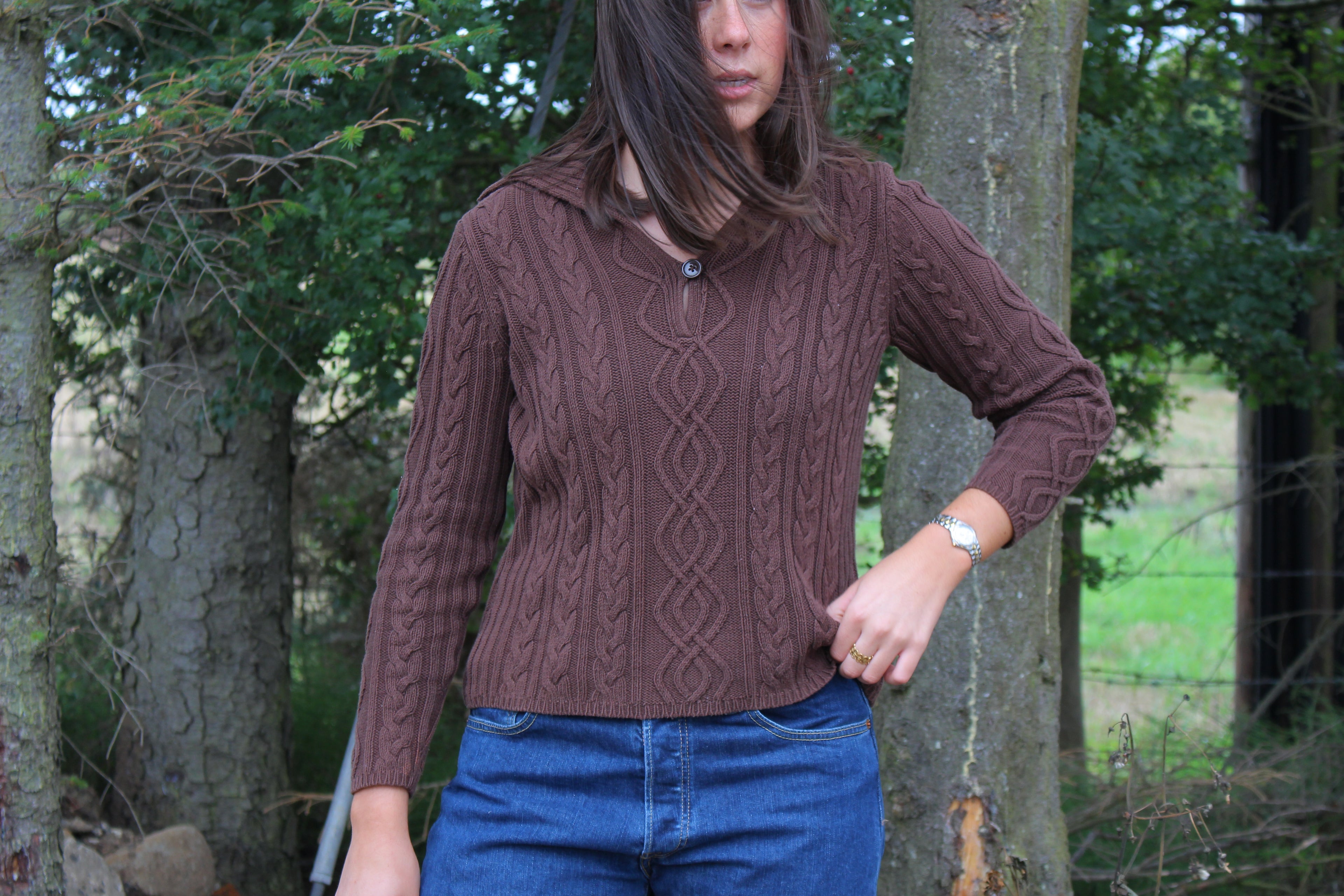 St. John's Bay Brown Knit Jumper