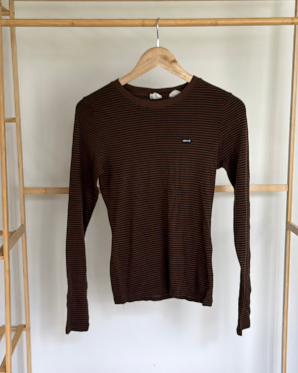 Levi's Brown Stripe Long Sleeve Top