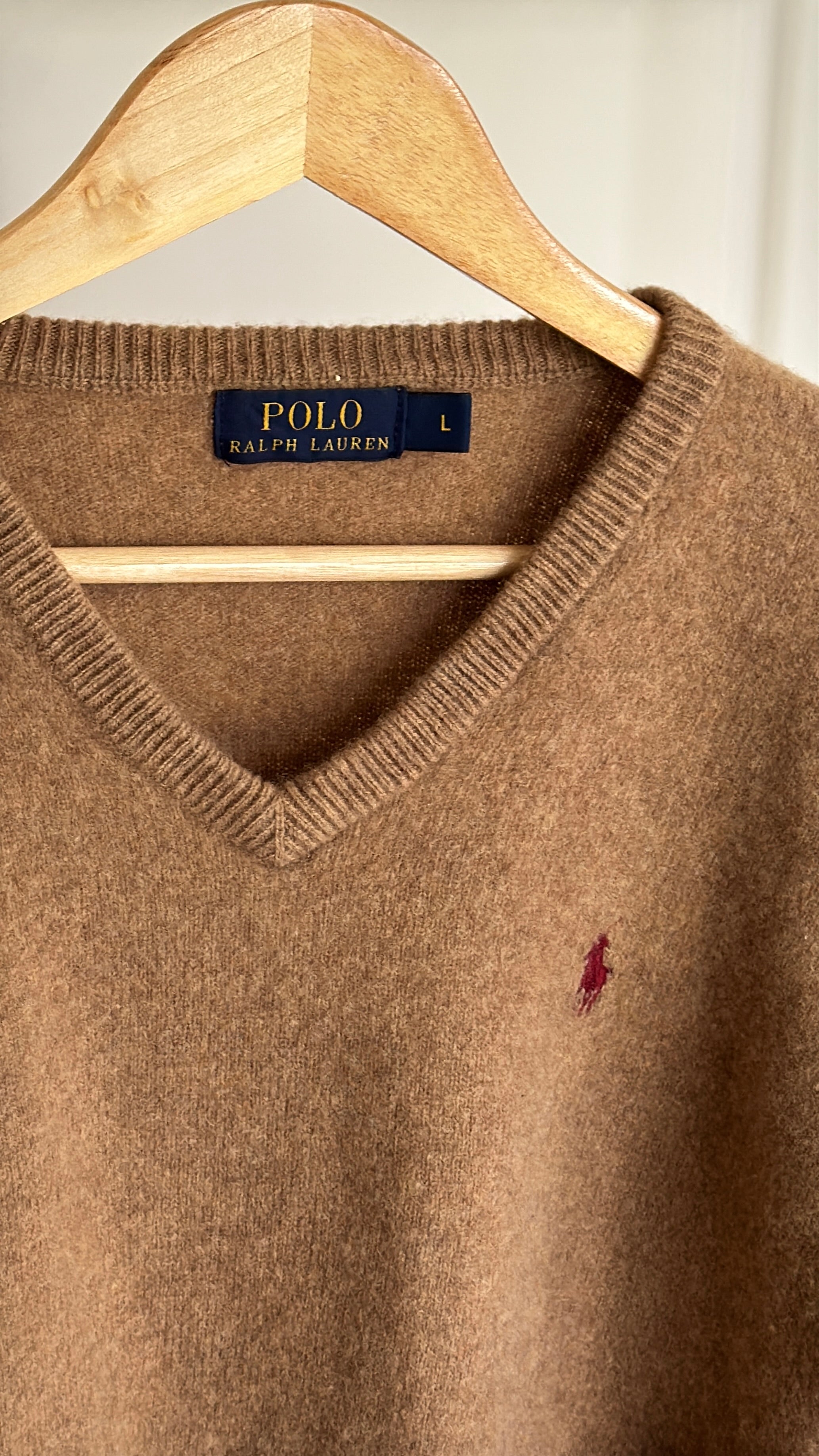 Ralph Lauren 100% Wool V-Neck Jumper