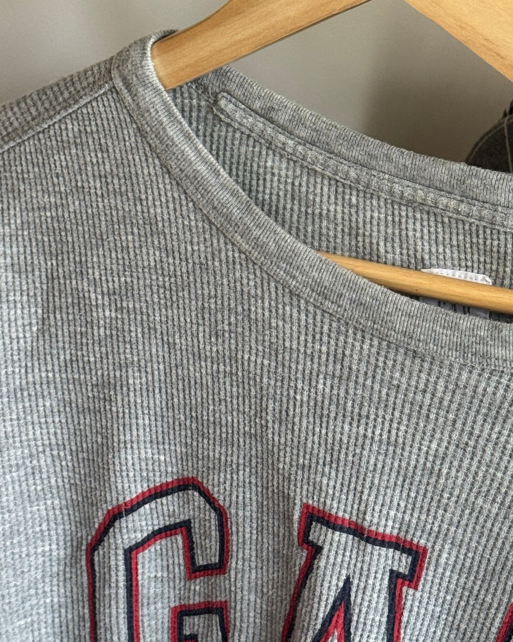 GAP Grey Waffle Long Sleeve Top