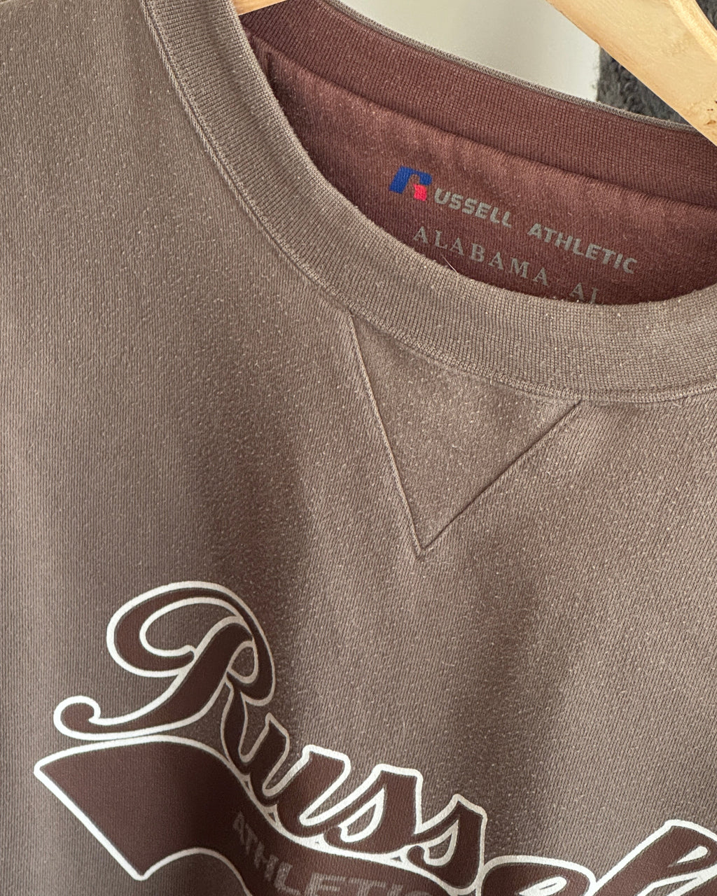Russell Athletic Brown Crew Neck Sweater