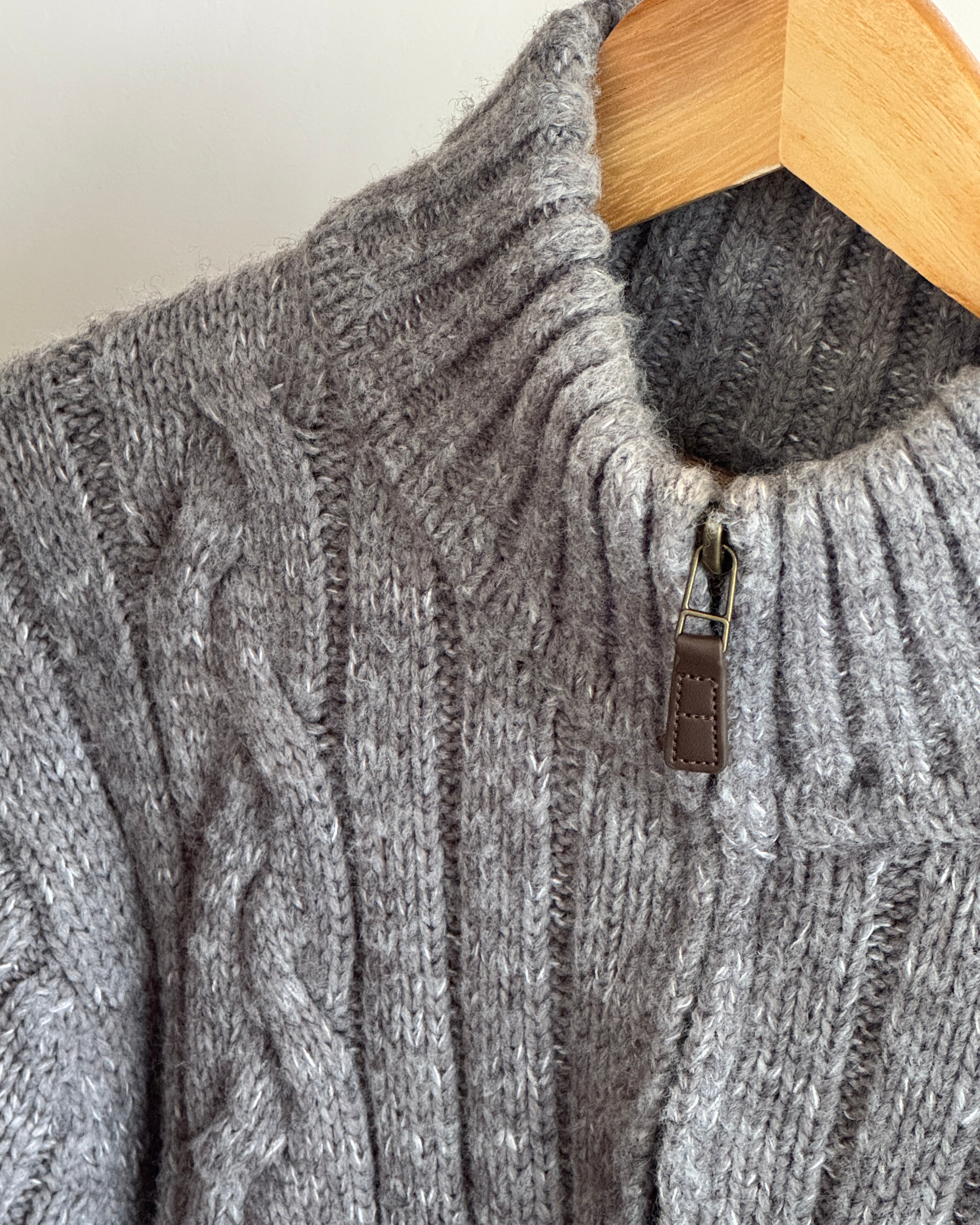 Cable Knit Half Zip Jumper