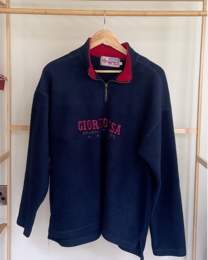Navy 'Georgia' 1/4 Zip Fleece