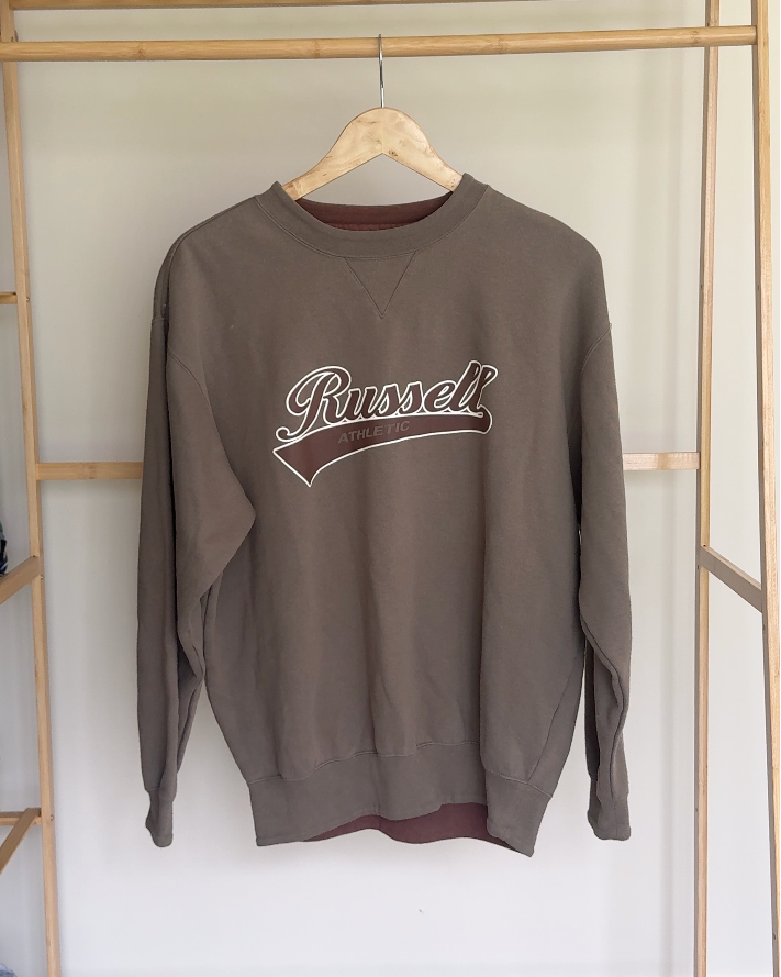 Russell Athletic Brown Crew Neck Sweater