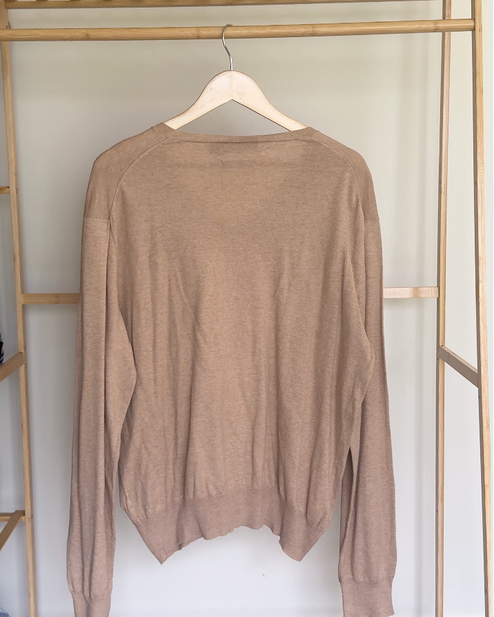 Ralph Lauren Beige V-Neck Jumper
