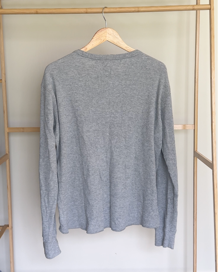 GAP Grey Waffle Long Sleeve Top