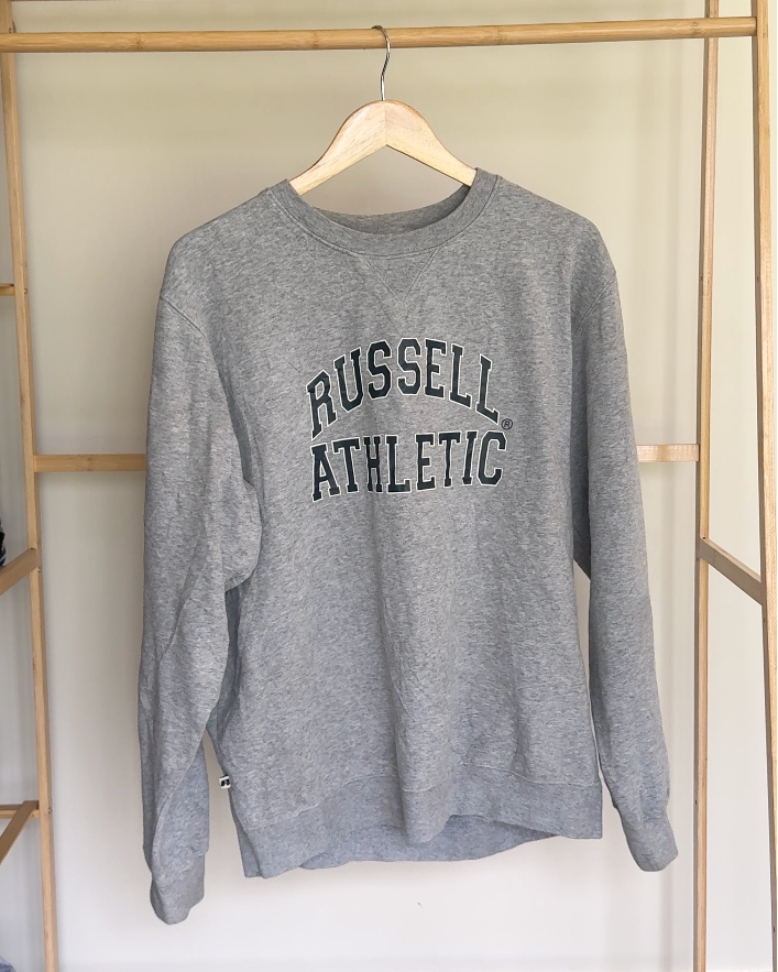 Russell Athletic Grey Crew Neck Sweater