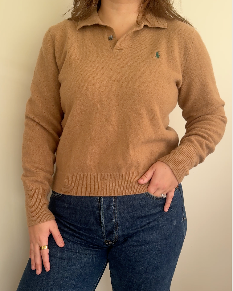 Ralph Lauren 100% Lambs Wool Collared Jumper