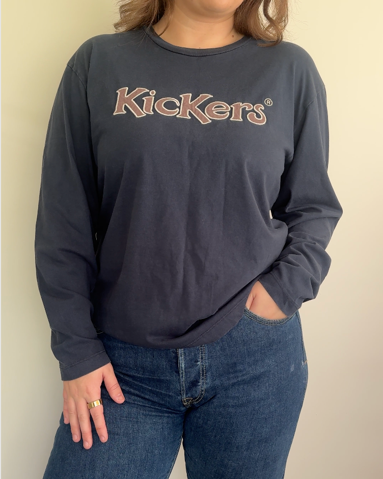 Kickers Long Sleeve Navy Top