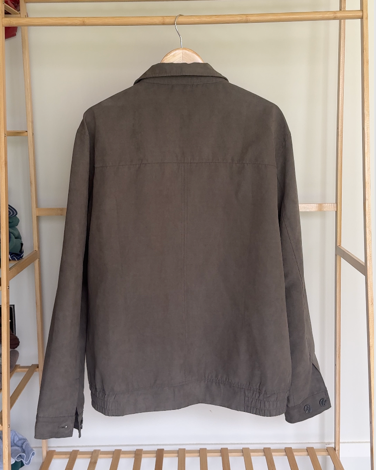 Faux Suede Jacket Brown
