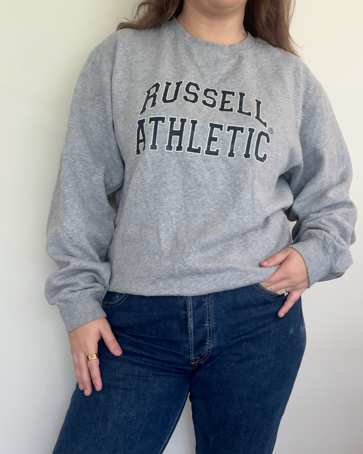 Russell Athletic Grey Crew Neck Sweater